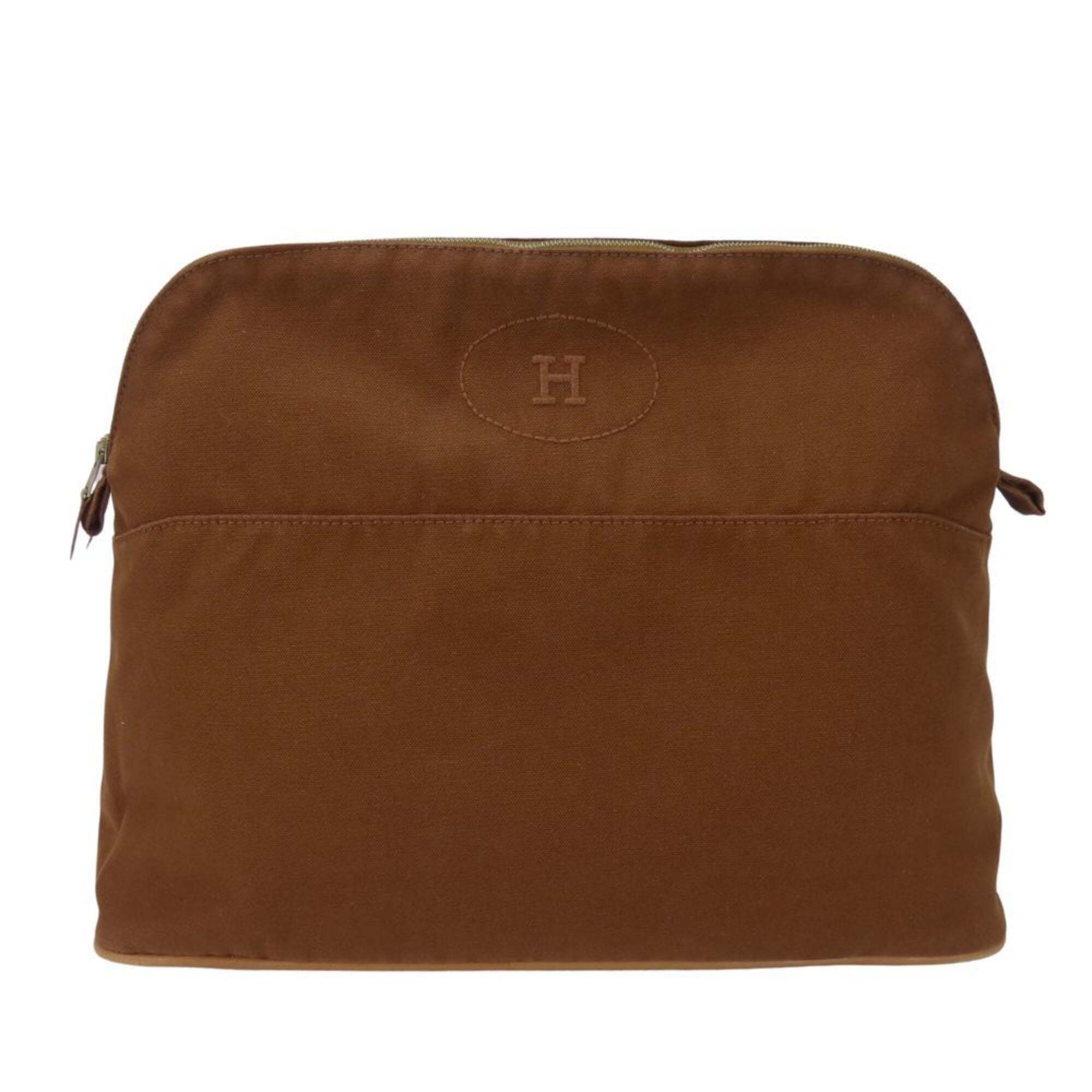Hermes Pouch Bolide Tgm Cotton Brown Multi Women's Hermes